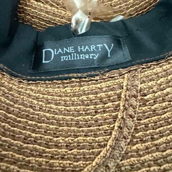 DIANE HARTY MILLINERY WOVEN STRAW HAT VINTAGE 90S HANDMADE ARTISAN SHORT BRIM - Picture 12 of 12